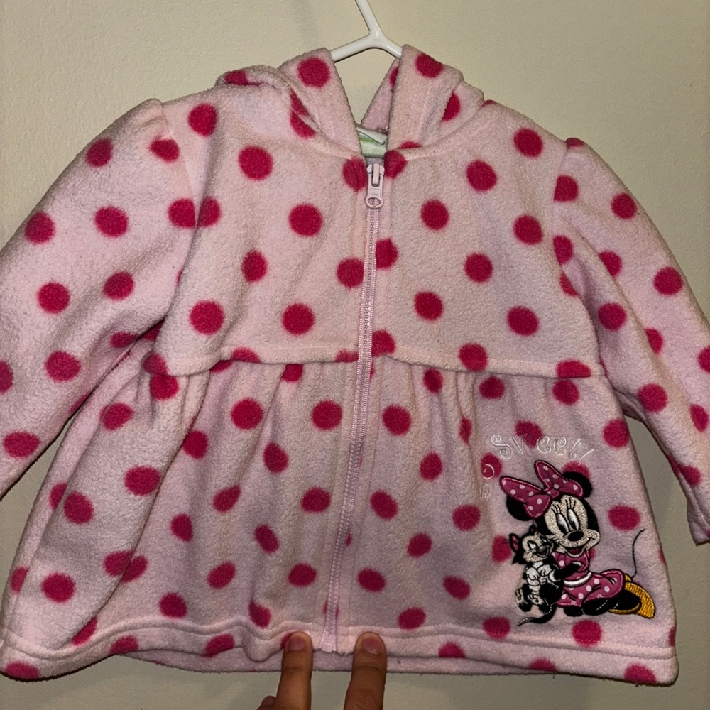 Pink Polka Dot Minnie Mouse Hoodie